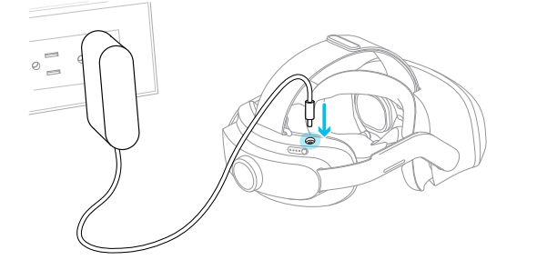 Charging the headset